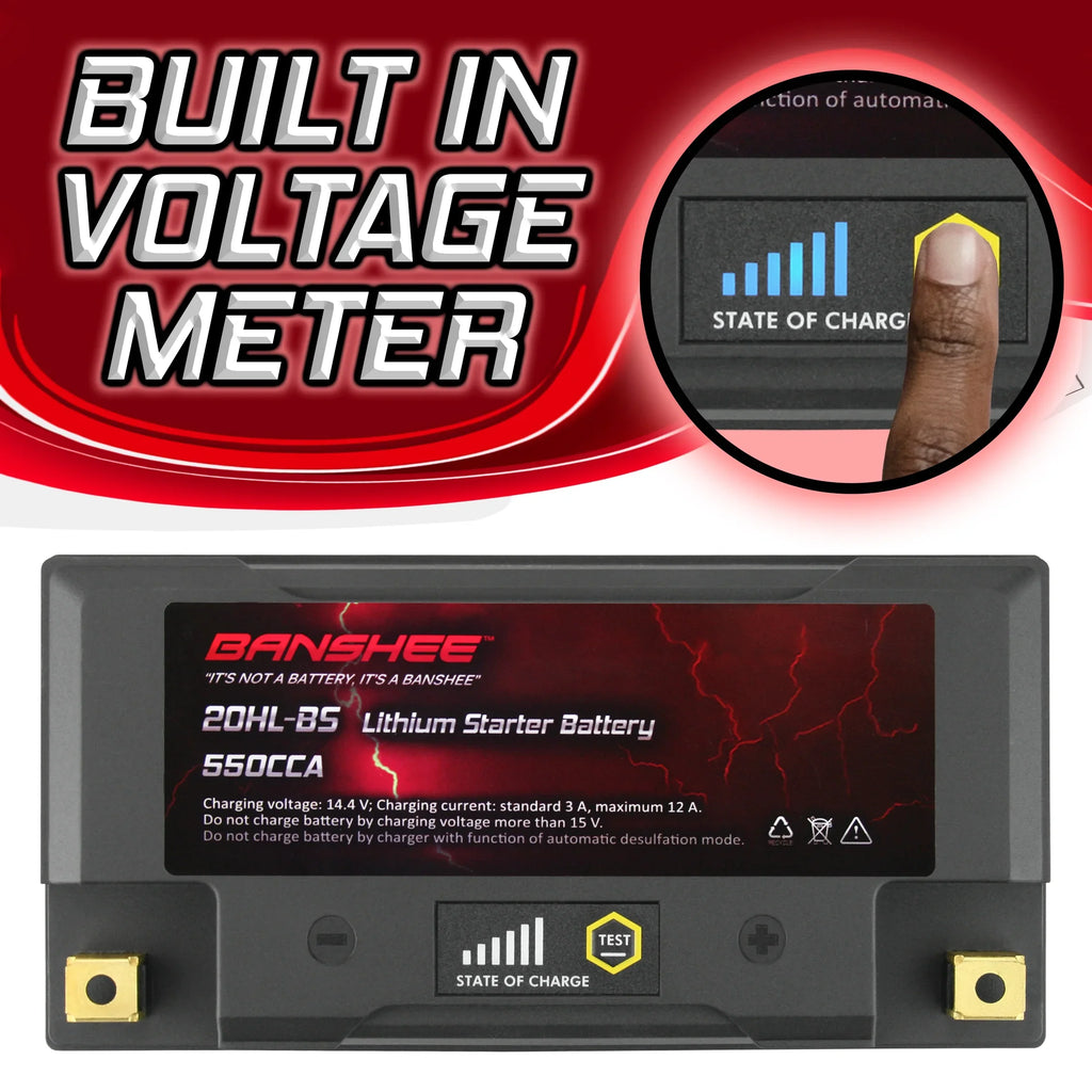 LiFePO4 2015 Battery 20L-BS WaveRunner Sport with Banshee to 2015 V1 Compatible Motorsports VX1100D Yamaha