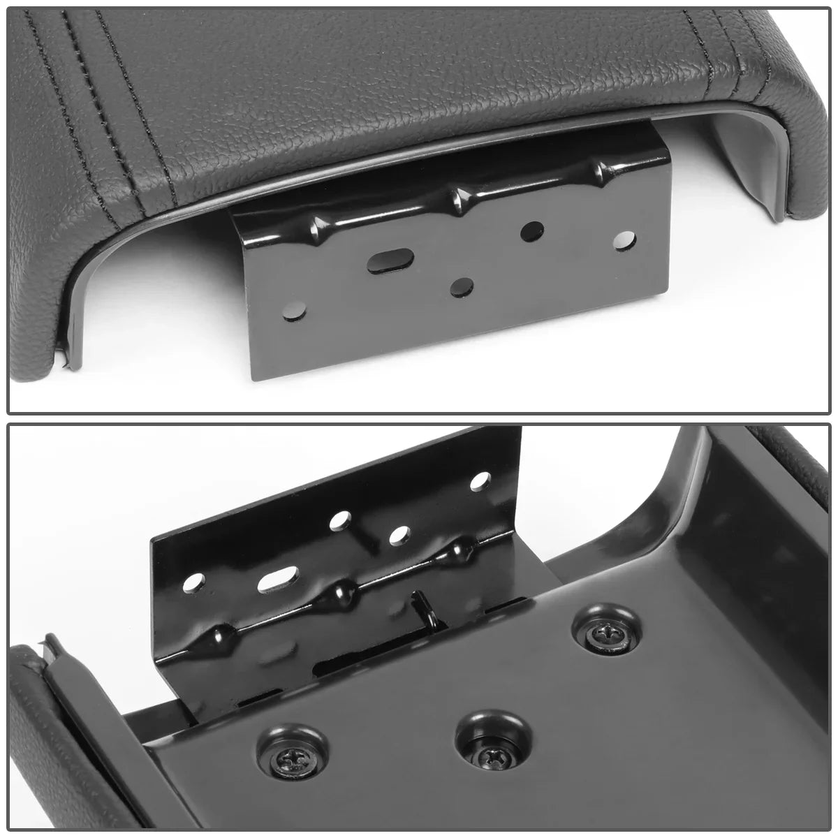 Armrest Buick 03 w/Latch 06 07 04 Assembly 2002-2009 08 Leather Trailblazer Rainier 05 ZTL-Y-0054 GMC Chevy [Black] Center Envoy Lid For Console Motoring DNA