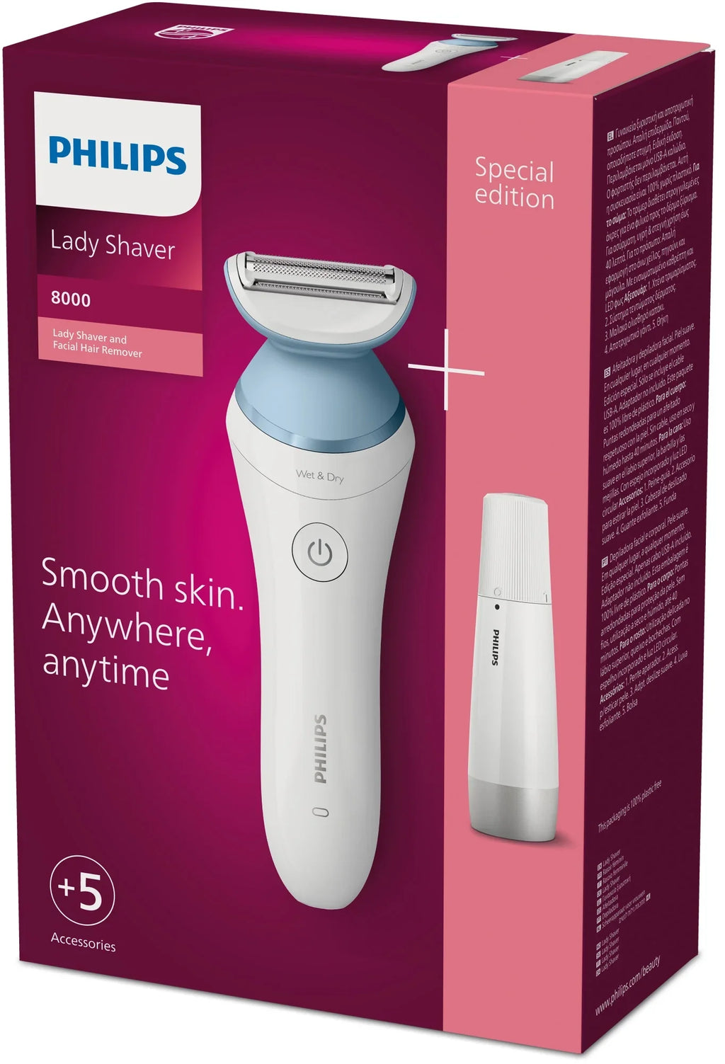Electric Electric 8000 Facial with Remover, BRL166/91 Lady Philips Series Shaver Cordless, Hair