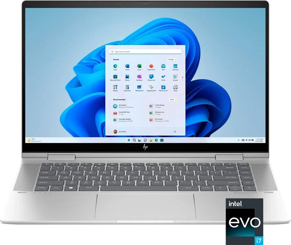 Thunderbolt Graphics B&O 13th Intel Laptop 2-in-1 SSD Win11 15.6" USB-C HDMI Silver Iris 15 Backlit + HDMI HP 1TB Touchscreen Envy 16GB Intel X360 RAM 10-Core IPS i7-1355U Xe Cable Gen FHD