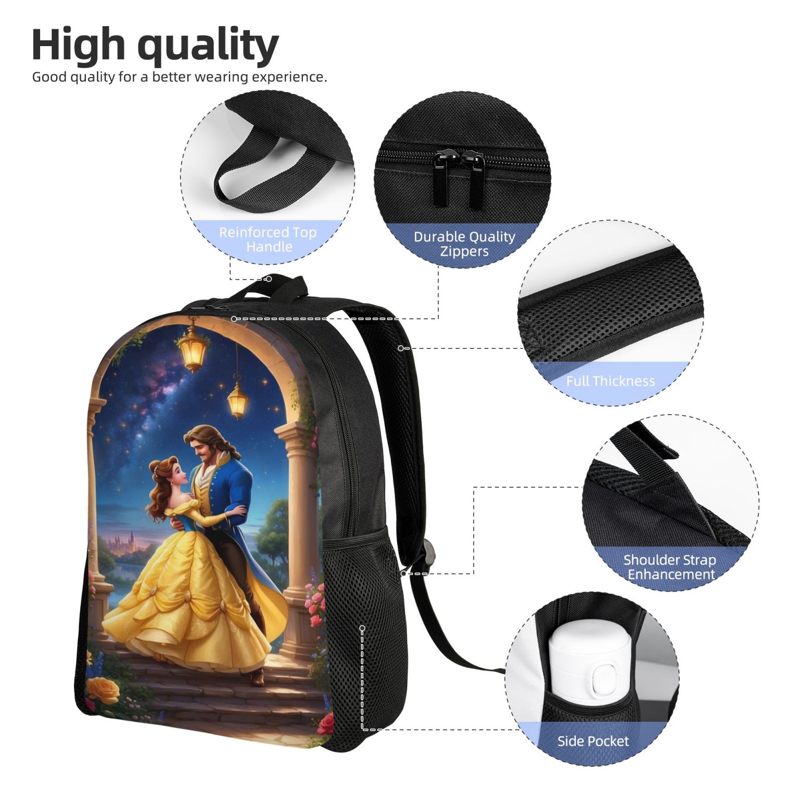 Printed Backpacks Beauty Travel Beast Multipurpose Casual Backpack Bags Anime 3D and the Daypacks Cartoon