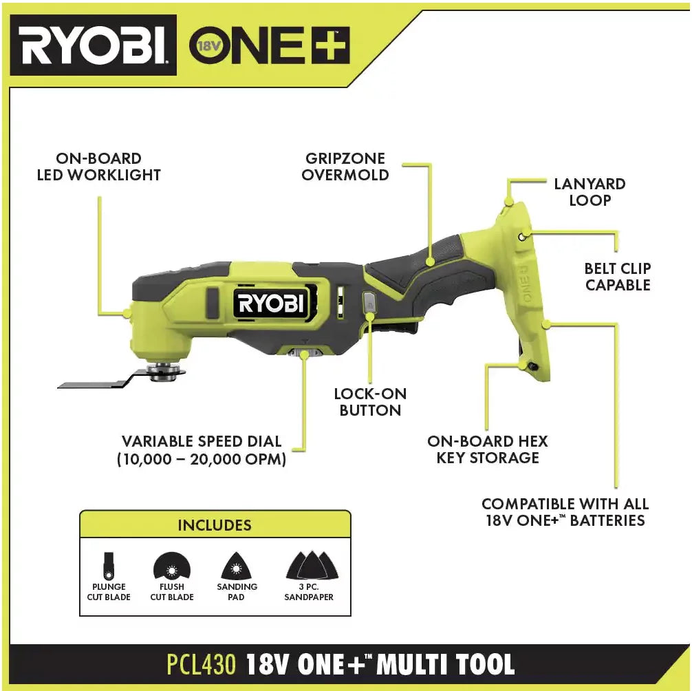 Battery, 6-Tool Combo Kit 1.5 and Cordless Battery, Ah 18V RYOBI with Ah ONE+ Charger 4.0