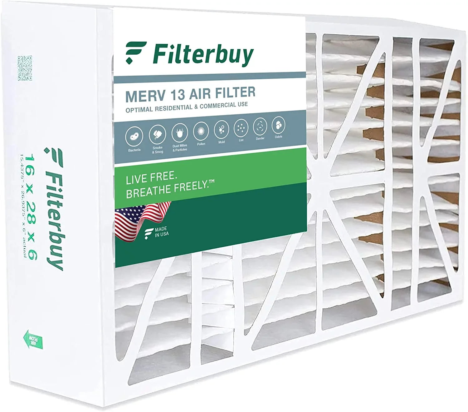 2400 Aprilaire Pleated HVAC 16x28x6 13 AC MERV for (1-Pack) Filters Space-Gard Air Furnace Filterbuy