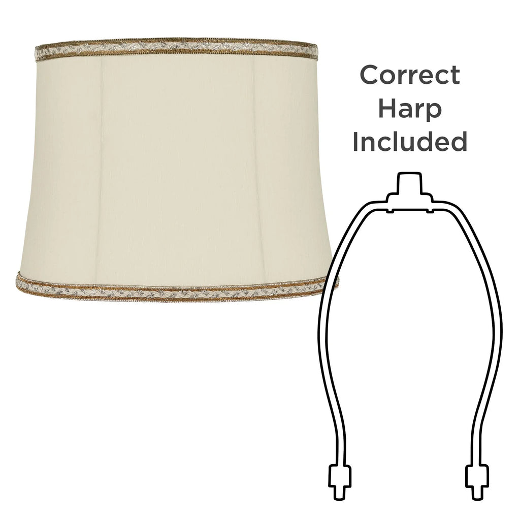 Cream Milano Finial High and Lamp 12" Harp 16" 14" Bottom Springcrest Shades Drum Medium Washer x Top Replacement Fitting x