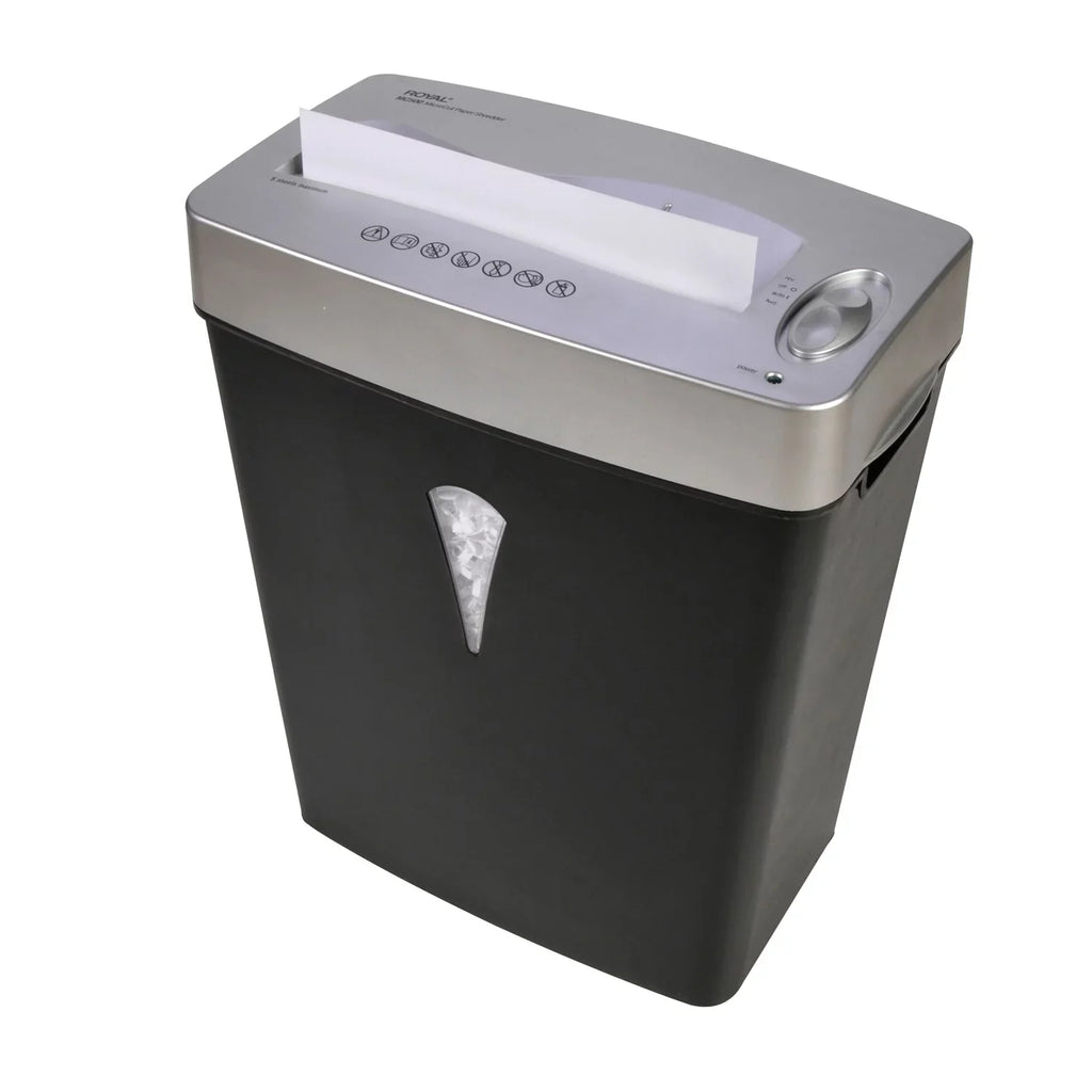 Silver 0.157" gal for Credit - Card 0.394" 4 Capacity 5 Shredder Cut Shred Paper - shredding Per - Wastebin x MC500 Micro Paper, Black, - Pass - - Size Royal