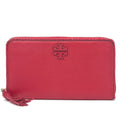 Wallet Zip Around Tory Continental Taylor Burch (Kir Royale) Leather Pebbled