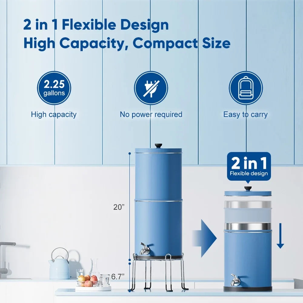 Filter Filter Spirastell Filter,2.25 Stainless WaterWater Water Countertop Steel Huiop Steel