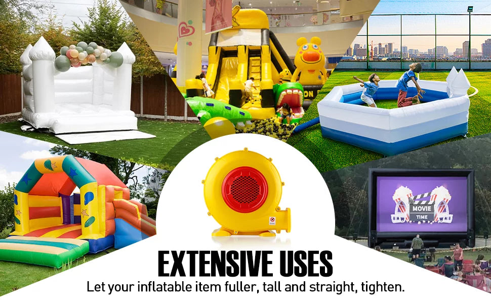 Bounce Inflatable Movie Inflatable Pump Inflatable Bouncy Paint Perfect Fan Air Castle Booth, Screen, Inflatable Jumper, Blower, for 950W House, Commercial Bouncer Blower,