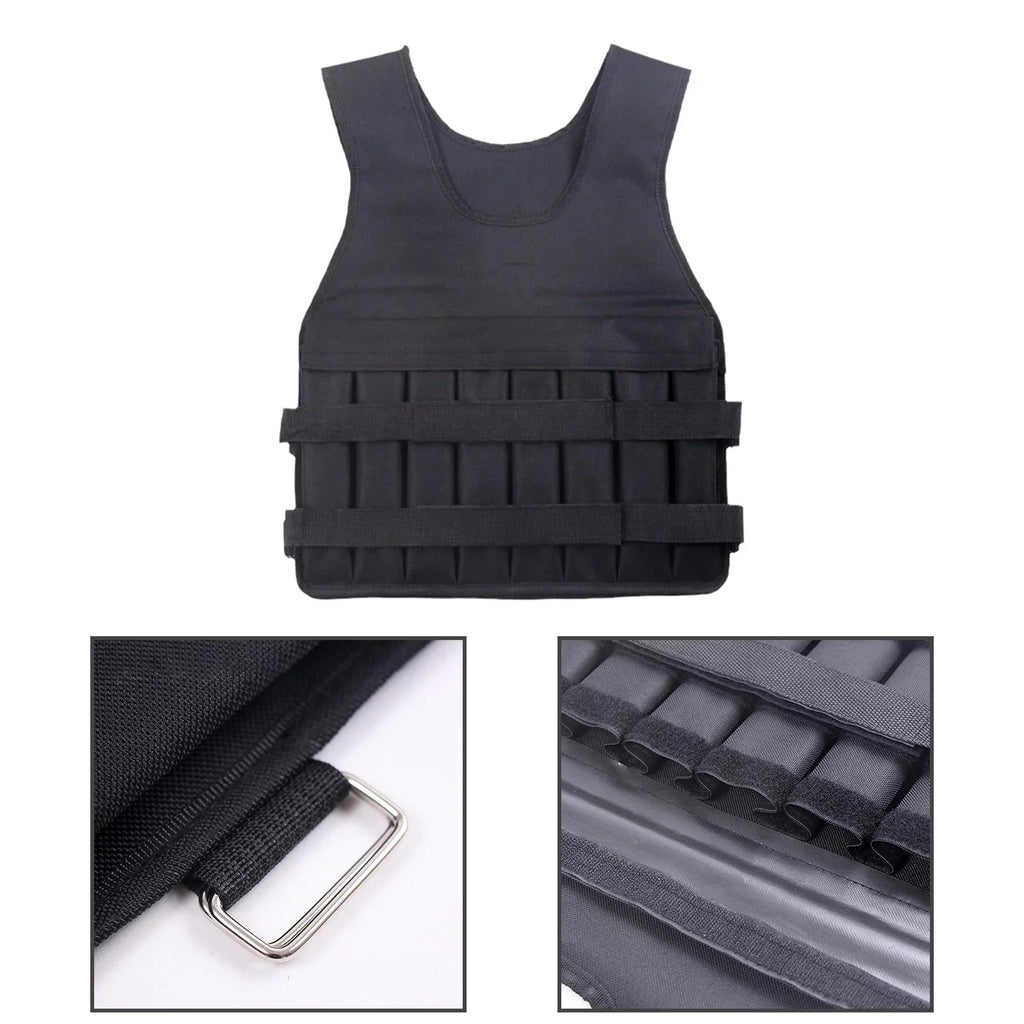 Training Pockets Design AMLESO Loading Exercise Vest Gym Boxing Body Weight Slim Exercise Running Jacket Fitness for 8 Strength Vest