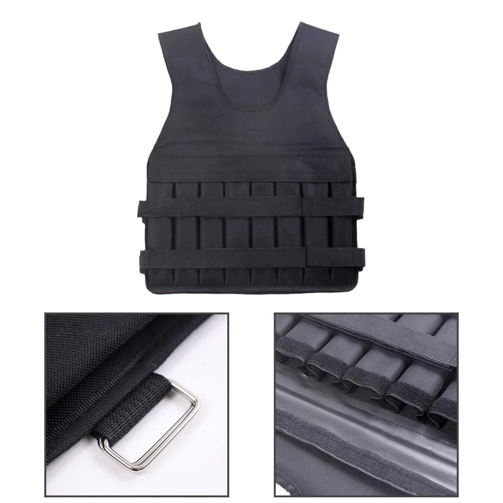 Training Pockets Design AMLESO Loading Exercise Vest Gym Boxing Body Weight Slim Exercise Running Jacket Fitness for 8 Strength Vest
